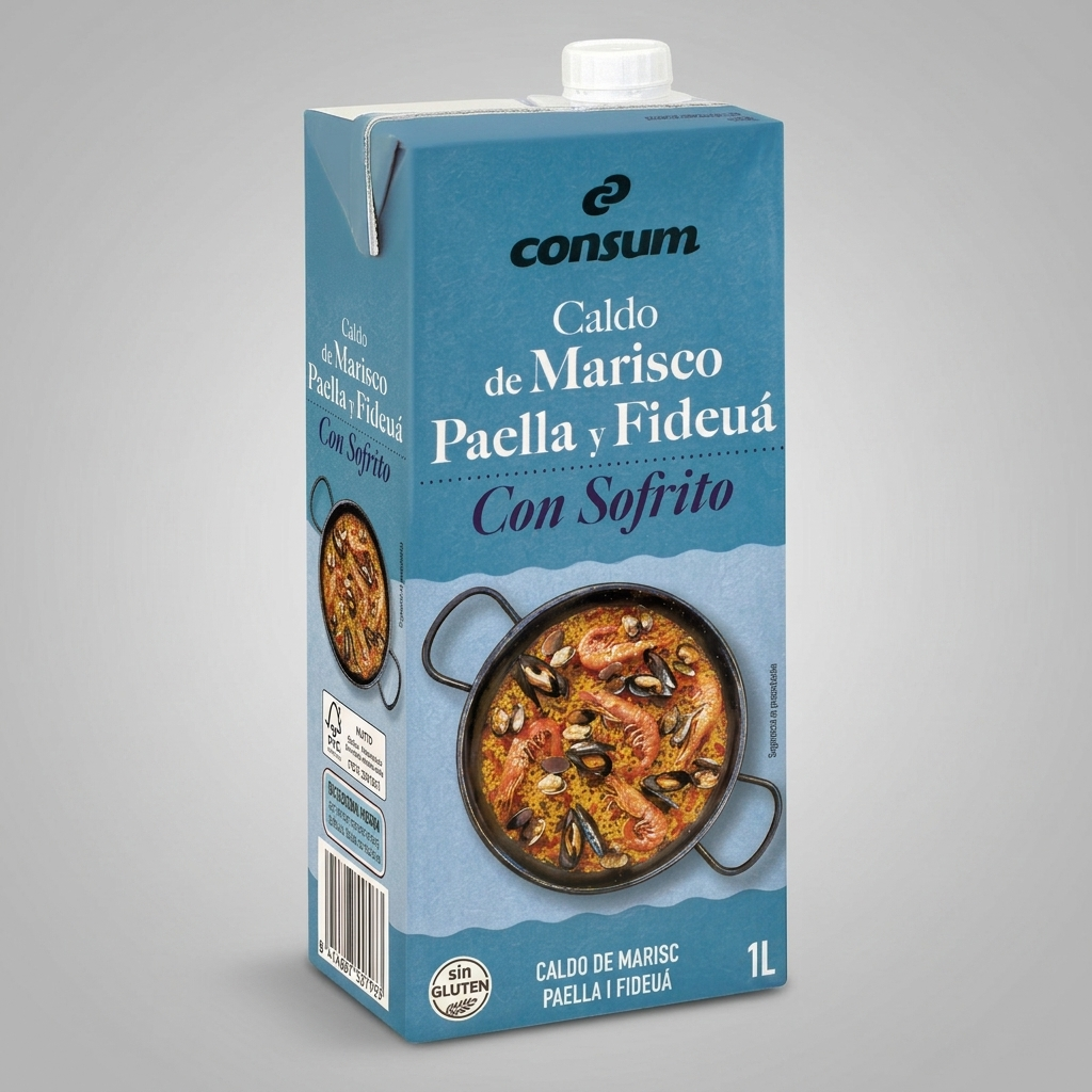 Caldo de Marisco Paella y Fideuá con Sofrito 1000ml
